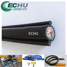 China ECHU Flexible traveling Cable Pendant Cable RVV(1G)/RVV(2G) with black color supplier