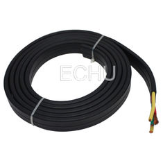 China Flat Flexible Traveling Cable for Crane or Conveyor in Black Jacket supplier