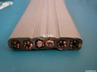 China ECHU Flat Flexible Traveling Cable for Elevator with CE certificate TVVBP24x0.75+1x2Px0.75+TV with Special PVC jacket supplier