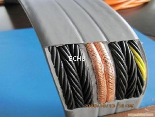China Flat Flexible Traveling Cable for Elevator with CE certificate TVVBP 30Cx0.75+2x2Px0.75 with Special PVC Jacket supplier