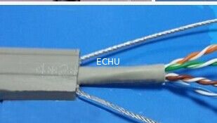 China Flat Flexible Traveling Elevator Cable with TV Camera Cable in Grey Color TVVBG-STP CAT6E supplier