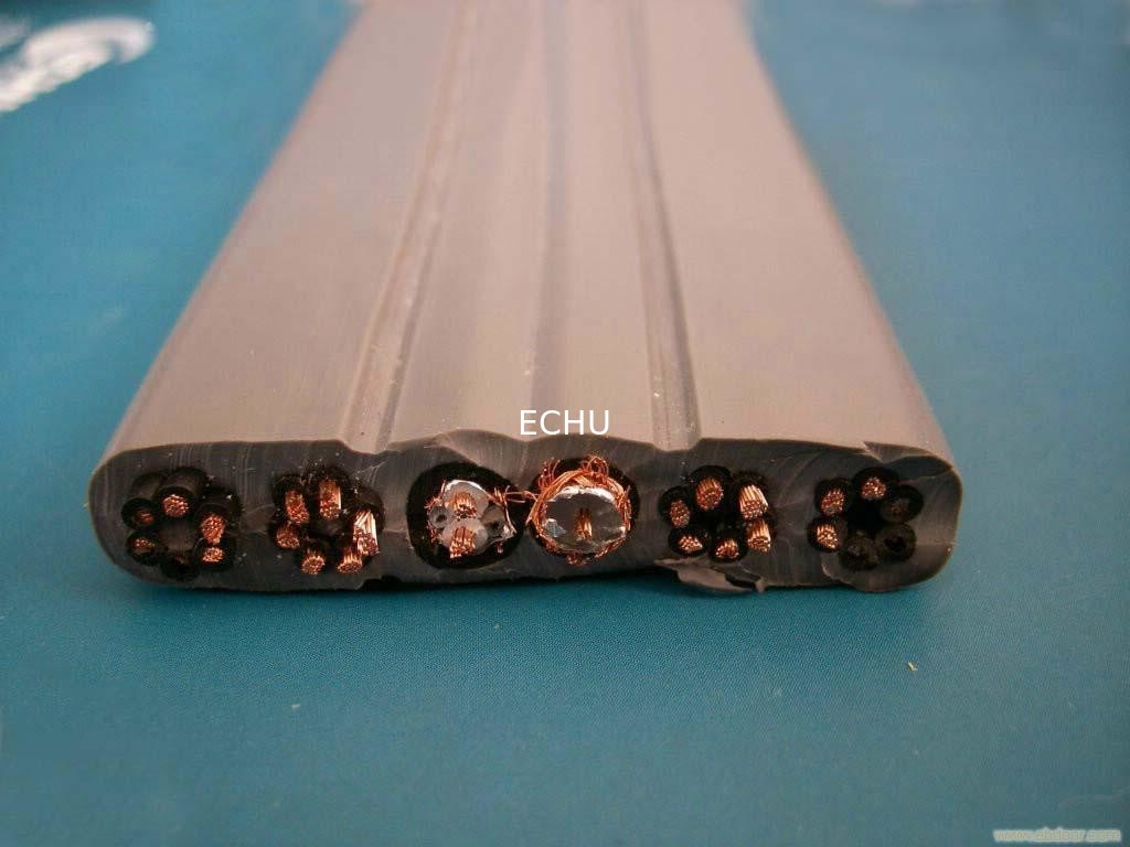 ECHU Flat Flexible Traveling Cable for Elevator with CE certificate