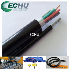 China ECHU Flexible Round Traveling Control Cable for cranes or other appliances RVV(1G) 5Cx1.5SQMM in black colr supplier