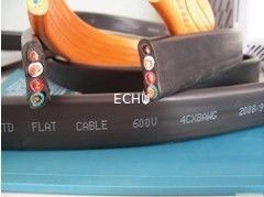 China Flat Flexible Traveling Cable for Crane or Conveyor 4Cx35sqmm Black Jacket supplier
