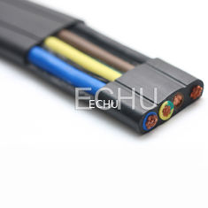 China Flat Flexible Traveling Cable for Crane or Conveyor  with Black Jacket supplier