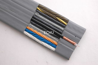China Flat Flexible Traveling Cable for Elevator with CE certificate TVVBG  with Special PVC Jacket supplier