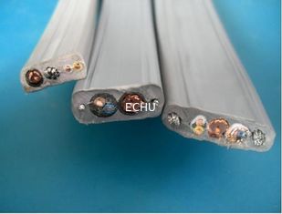 China Flat Traveling TV Cable for Elevator with CE certificate TVVBPG Type with Special PVC Jacket supplier