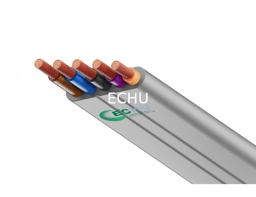 Good price ECHU 5 Core flat elevator cable, CCC & CE certificated traveling Cable online